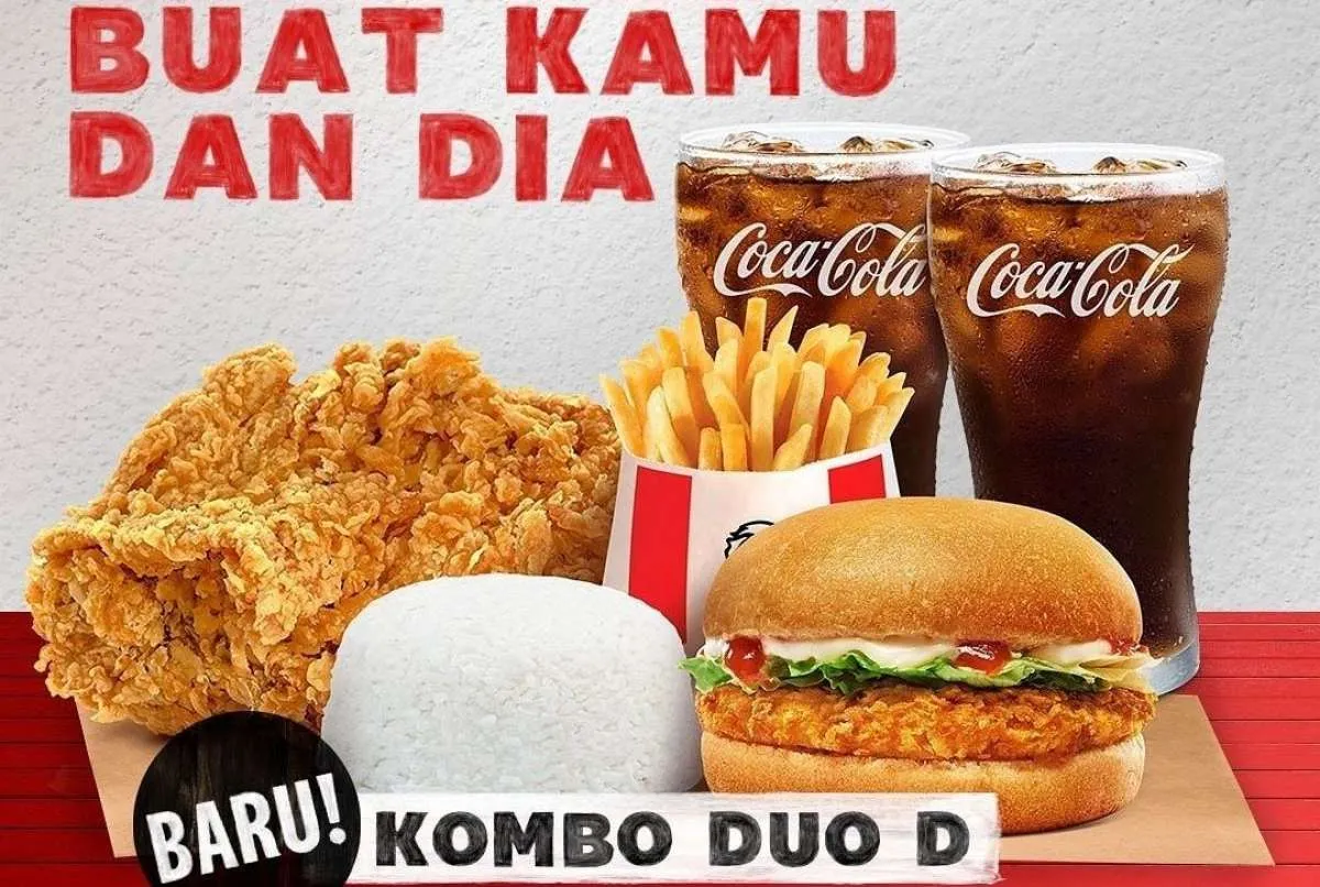 Promo KFC 14 September, menu baru kombo duo paket D hanya dengan Rp 50.000 saja
