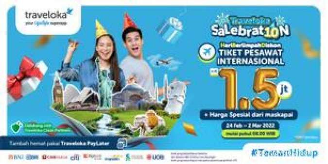 Promo Traveloka Tiket Pesawat Internasional, Dapatkan Diskon Hingga Rp1,5 Juta!