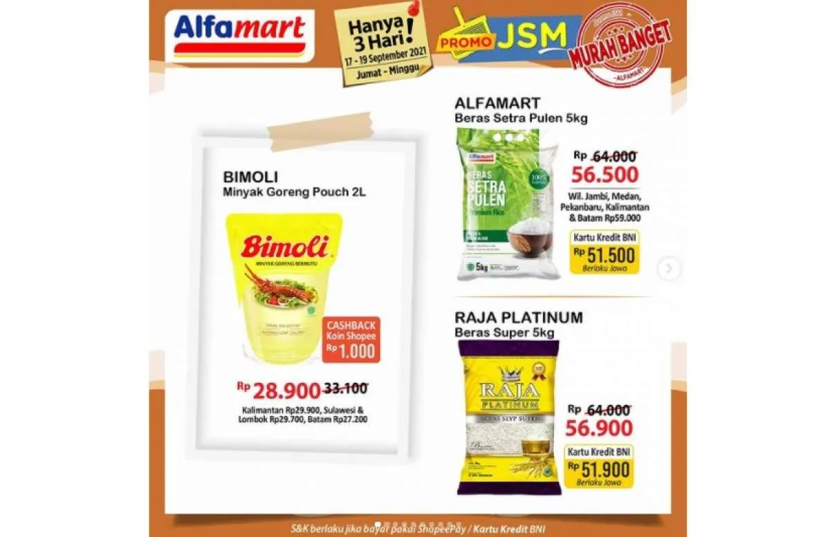 Promo JSM Alfamart 17-19 September 2021, diskonan akhir pekan! 