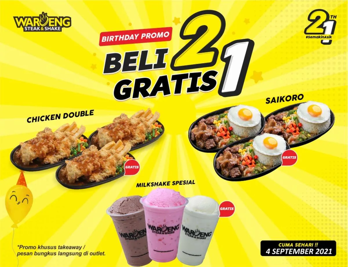 Cuma Hari Ini, Beli 2 Gratis 1 di Waroeng Steak