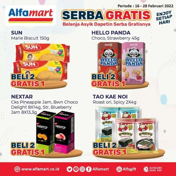Promo Alfamart Serba Gratis Periode 16-28 Februari 2022