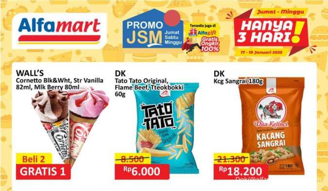 Promo Es Krim Cornetto di Alfamart & Superindo Weekend, Beli 2 Gratis 1 Sampai Besok