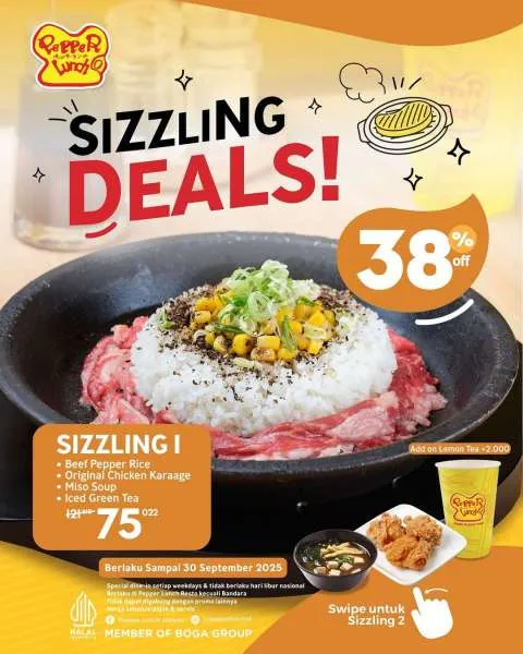 Promo Pepper Lunch Sizzling Deals 1 September