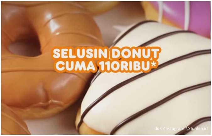 Promo Dunkin Selusin Donut Harga Spesial Pakai Gojek/Grab, Cuma sampai 12 Juni