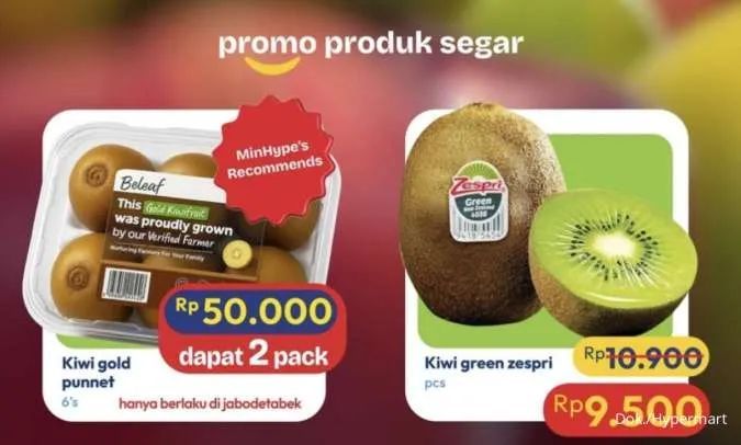 Promo Hypermart Weekday 4-6 November 2025, Kiwi Gold Punnet Beli 2 Lebih Hemat