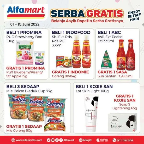 Promo Alfamart Serba Gratis Periode 1-15 Juni 2022