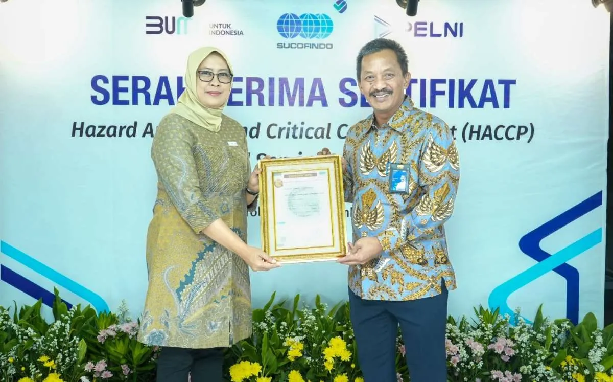 SUCOFINDO Serahkan Sertifikat Keamanan Pangan untuk Kapal PELNI KM Dorolonda