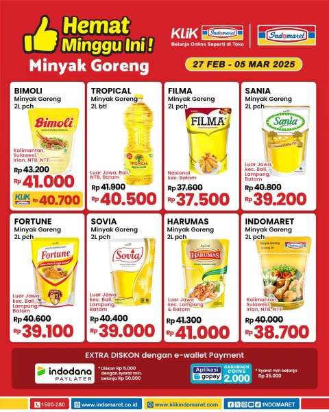 Promo Minyak Goreng di Indomaret 27 Februari-5 Maret 2025