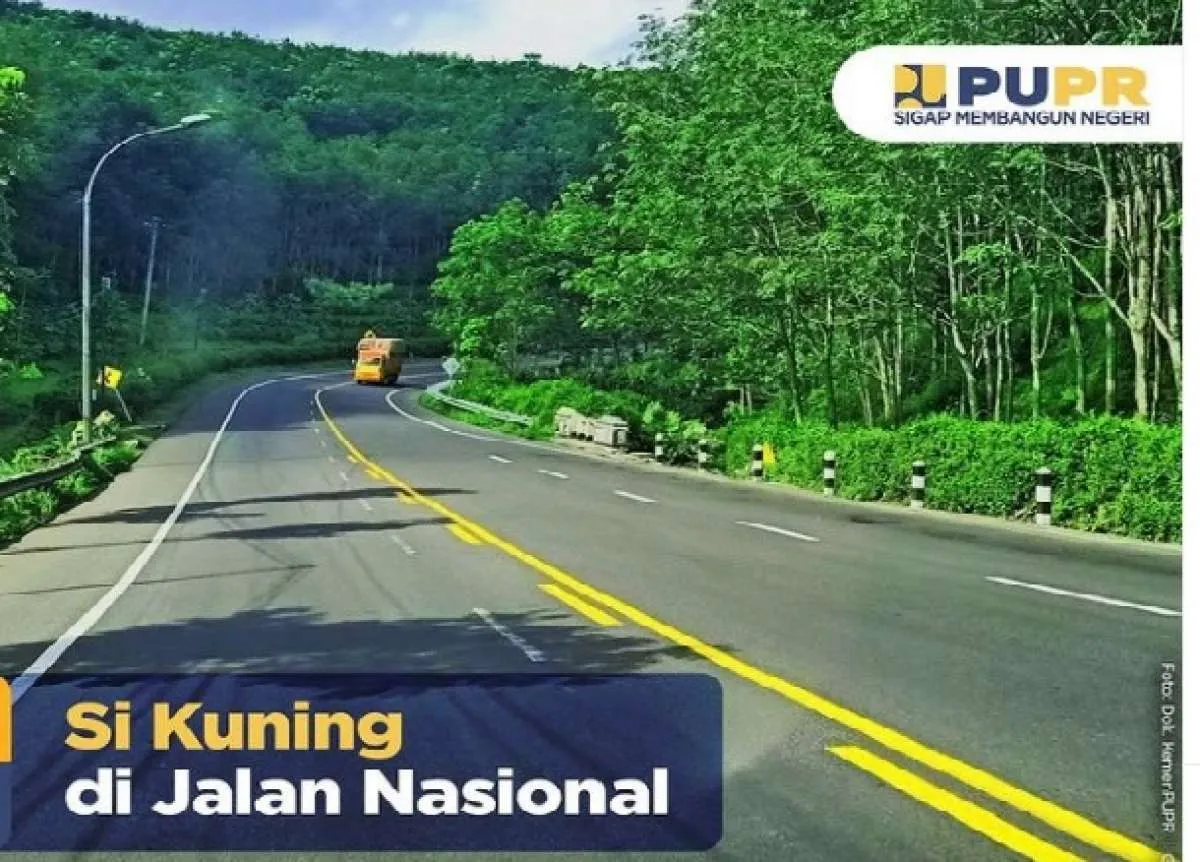 Ada marka kuning di tengah jalan raya, apa fungsinya?