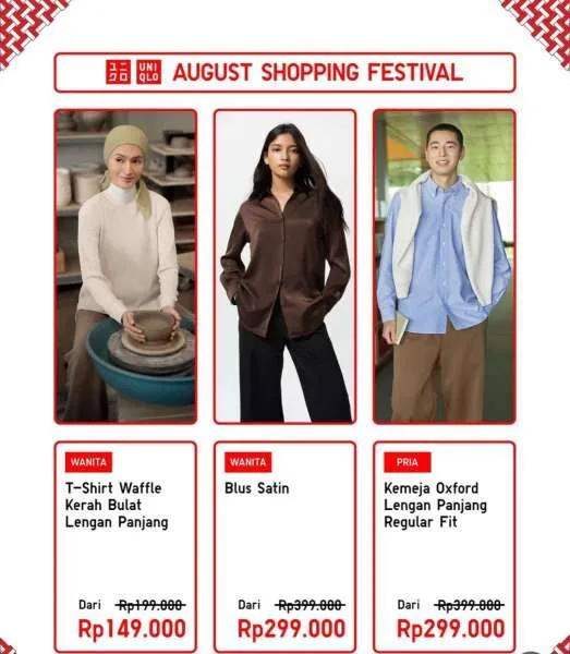 Promo Uniqlo August Shopping Festival Kemeja