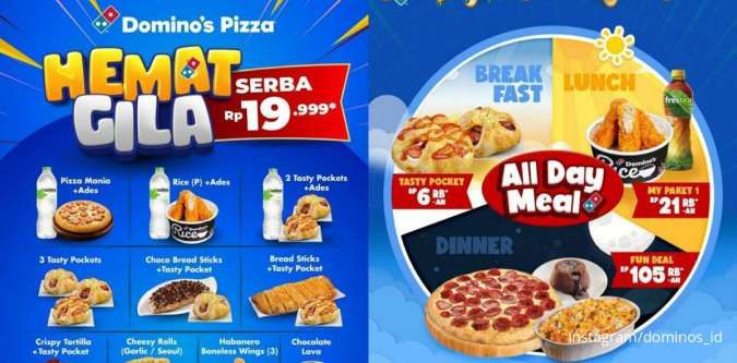 Promo Dominos Pizza Serba Rp 19.999 Semua Menu Hemat Gila Edisi 1-31 Oktober 2023