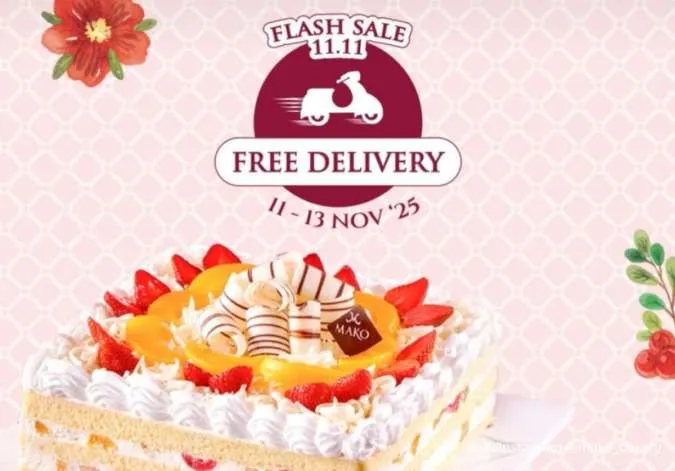 Hari Terakhir Promo 11.11 Mako Bakery Beli Whole Cake Via Online Free Delivery