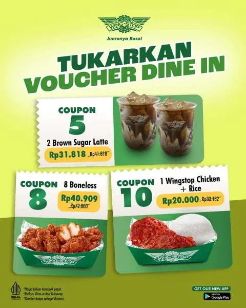 Promo Wingstop Voucher Dine In