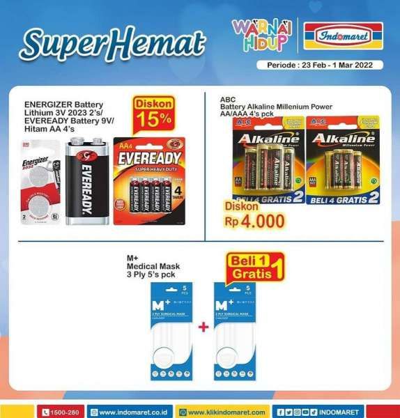 Promo Indomaret Super Hemat Mingguan 23 Februari-1 Maret 2022