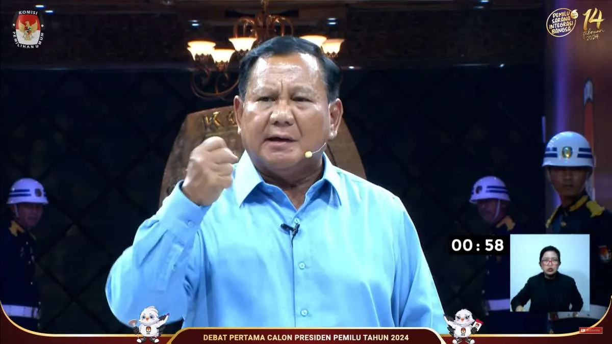 Di Debat Perdana Capres, Prabowo Puji Jokowi Paling Sering ke Papua