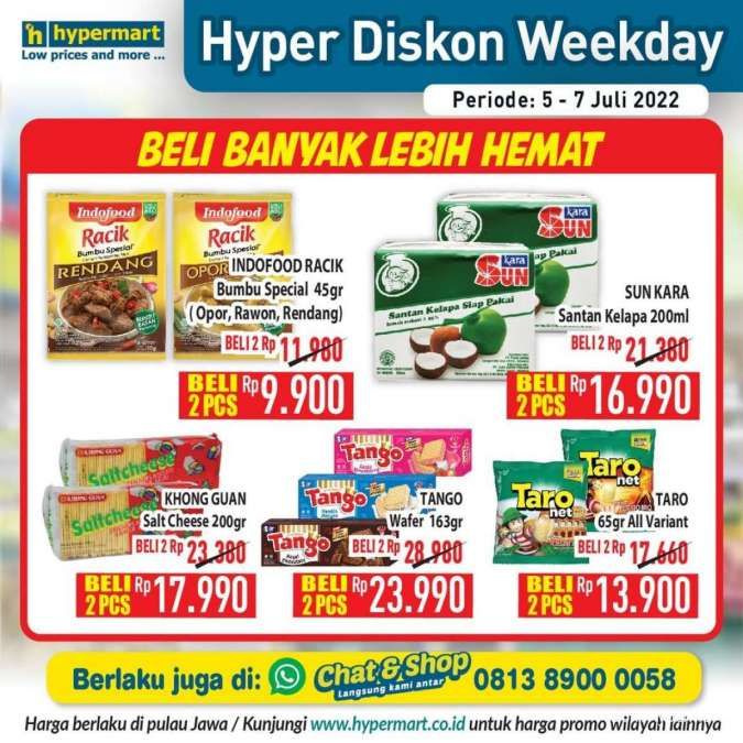 Promo Hypermart 5-7 Juli 2022, Hyper Diskon Weekday Terbaru