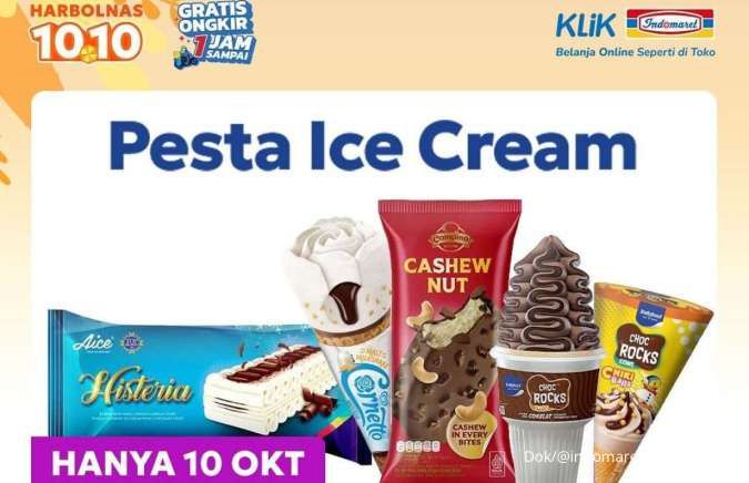 Promo 10.10 di Klik Indomaret, Ada Es Krim Beli 1 Gratis 1 dan Promo Serba Rp 1.000