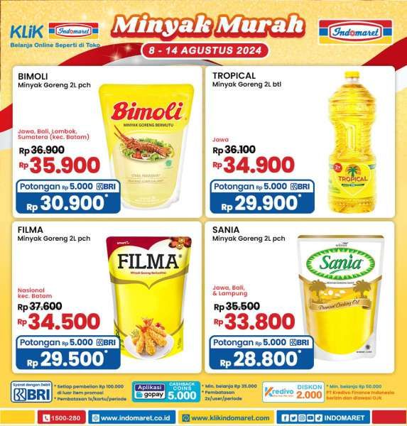 Promo Indomaret Minyak Murah Periode 8-14 Agustus 2024