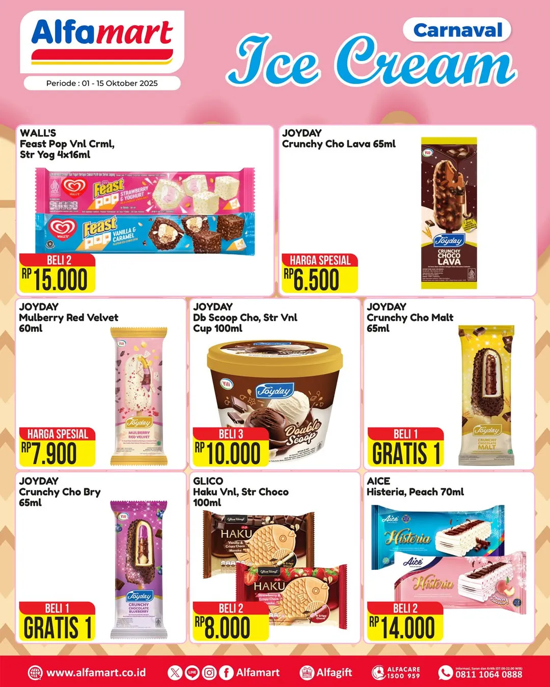 Promo Alfamart Carnaval Ice Cream Periode 1-15 Oktober 2025