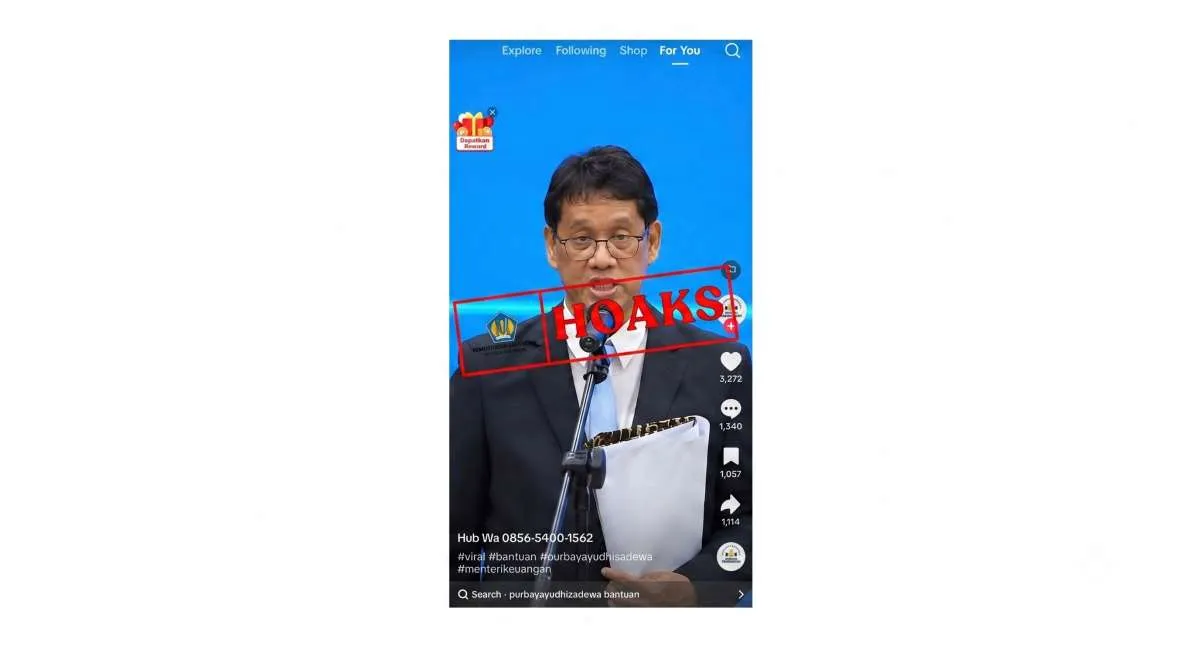 Kemenkeu: Video Menteri Purbaya Cari 700 Penerima Bantuan Adalah Hoaks Deepfake 