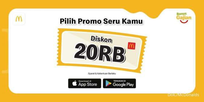 Promo McD 28-29 Oktober 2021, Promo Seru Akhir Bulan Dapat Diskon Rp 20.000