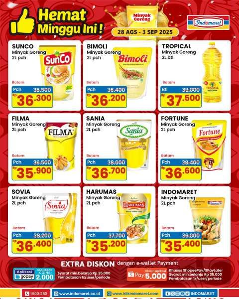 Promo Minyak Goreng di Indomaret 28 Agustus-3 September 2025