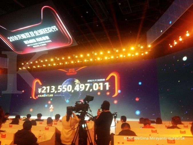 Alibaba catatkan transaksi penjualan Rp 451 triliun dari Festival 11.11