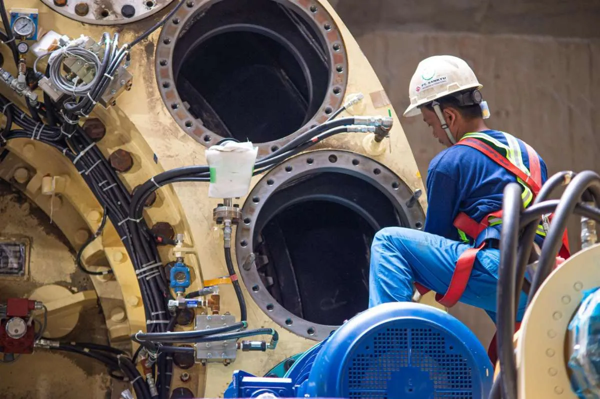 Pembangunan Fase 2A CP201 MRT Jakarta yang Hubungkan Harmoni - Kota Capai 75,83%