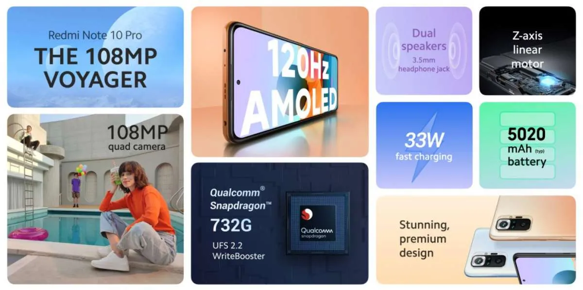 Tersedia varian baru dengan memori 6/128GB, cek harga HP Redmi Note 10 Pro terbaru