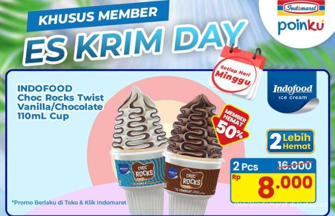 Promo Es Krim di Indomaret Spesial Minggu 31 Agustus 2024, Hemat Sampai 50%