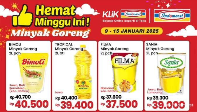 Promo Minyak Goreng di Indomaret Bimoli-Sania Harga Spesial sampai 15 Januari 2025