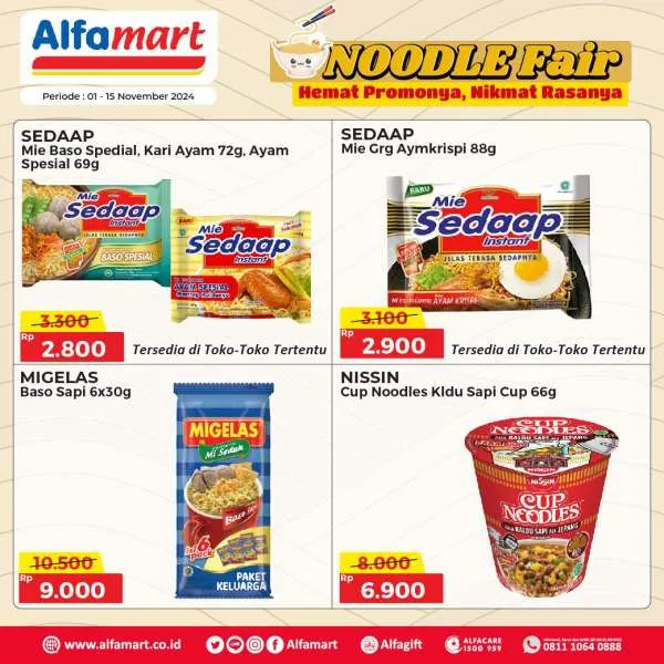 Promo Alfamart Noodle Fair Periode 1-15 November 2024