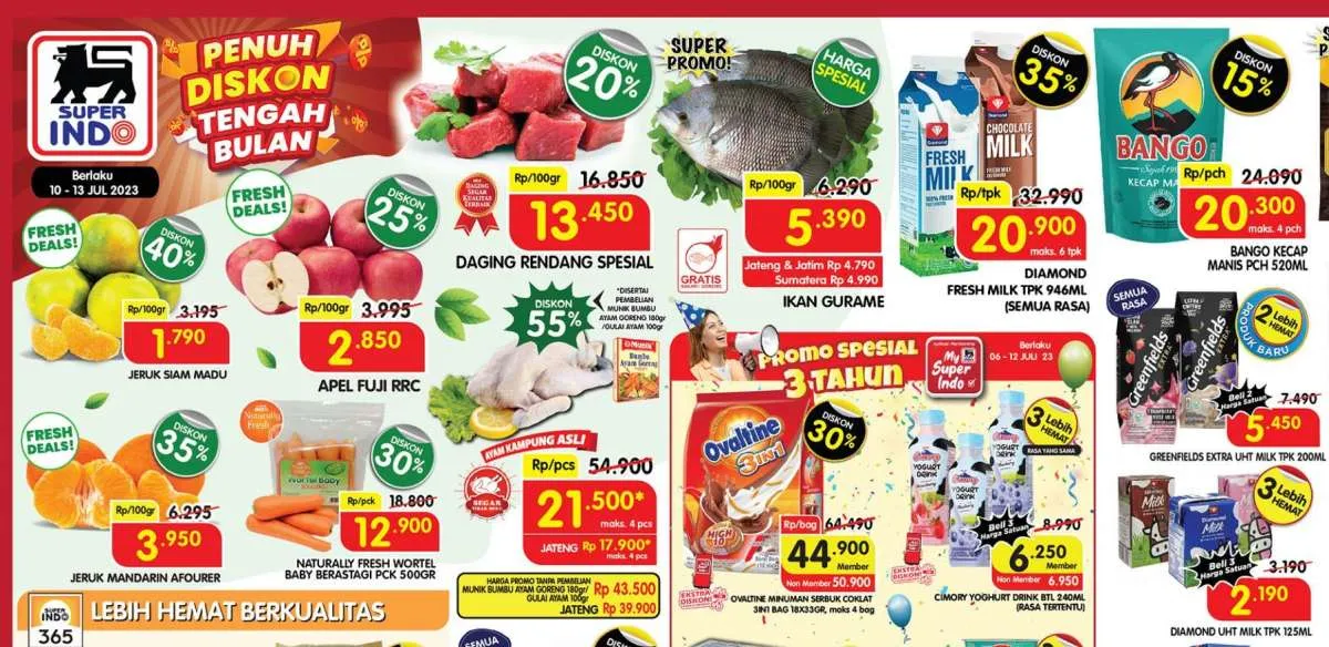 Katalog Harga Promo Superindo 10-13 Juli 2023, Diskon Jelang Tengah Bulan