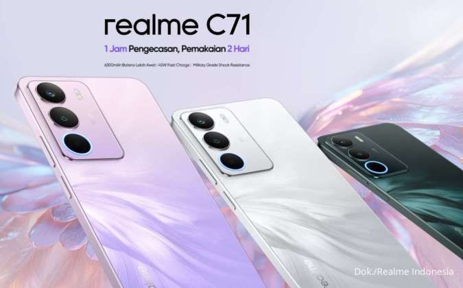 Realme C71 Indonesia: Baterai 6.300 mAh, Fisik Tahan Banting, Harga Rp 2 Jutaan