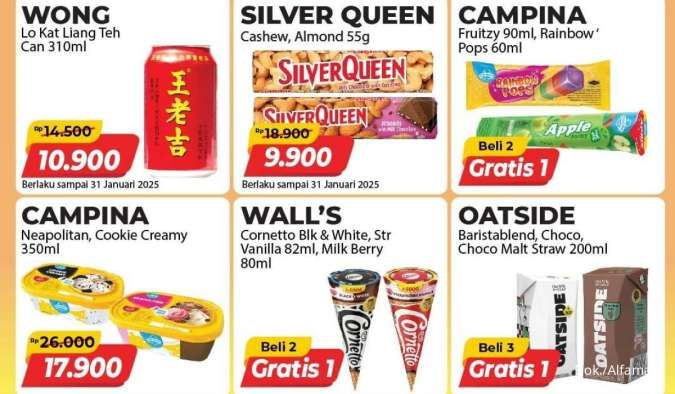 Promo Alfamart Long Weekend sampai 2 Februari 2025, Es Krim Beli 2 Lebih Hemat