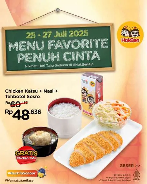Promo HokBen Hari Tahu Sedunia Paket Chicken Katsu