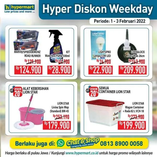 Promo Hypermart Hyper Diskon Weekday Periode 1-3 Februari 2022