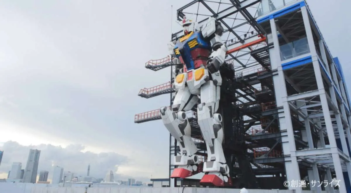 Resmi dipamerkan, robot replika Gundam setinggi 18 meter tampil beraksi di Jepang