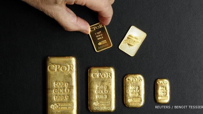Emas menuju penurunan kuartal terburuk sejak 2004