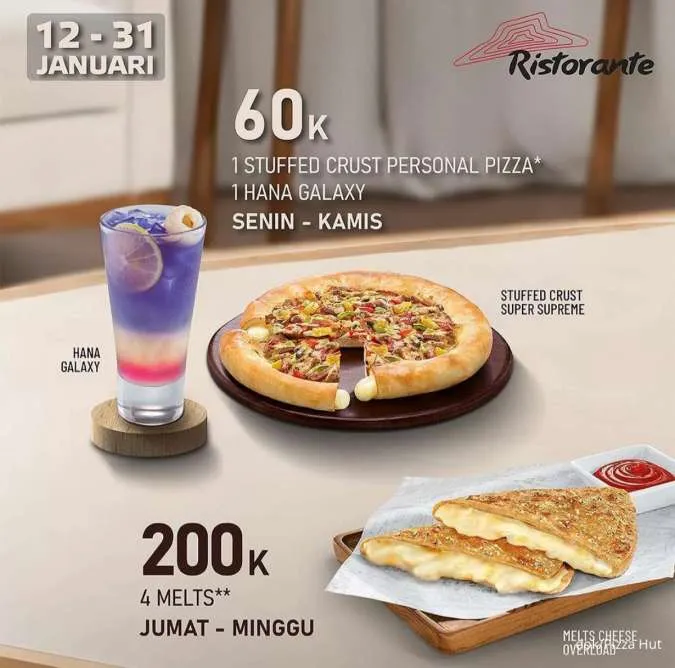 Pizza Hut Ristorante Paket Jajan Untung Senin-Minggu 2024