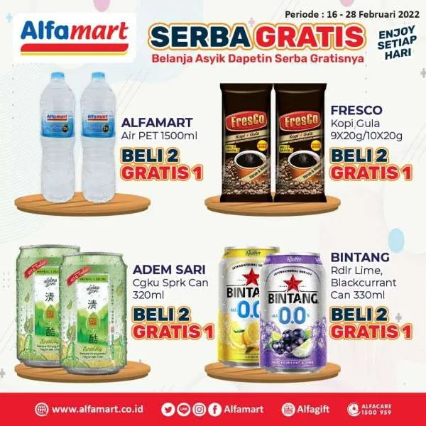 Promo Alfamart Serba Gratis Periode 16-28 Februari 2022