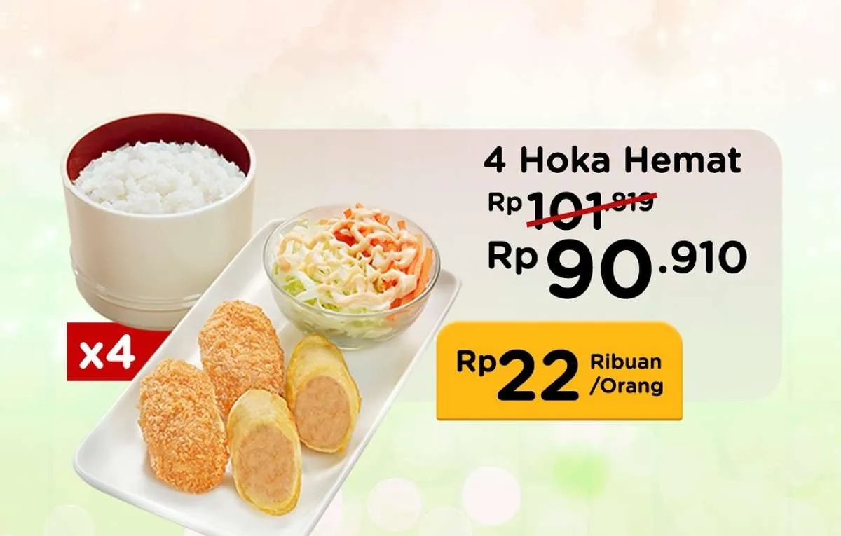 Promo HokBen Spesial Liburan Sekolah, Makan Berempat Mulai Rp 22.000-an Per Orang