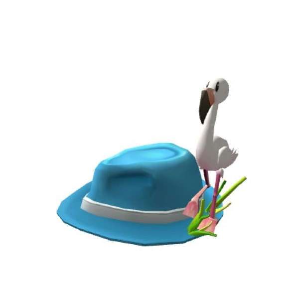 White Flamingno Fedora - Roblox