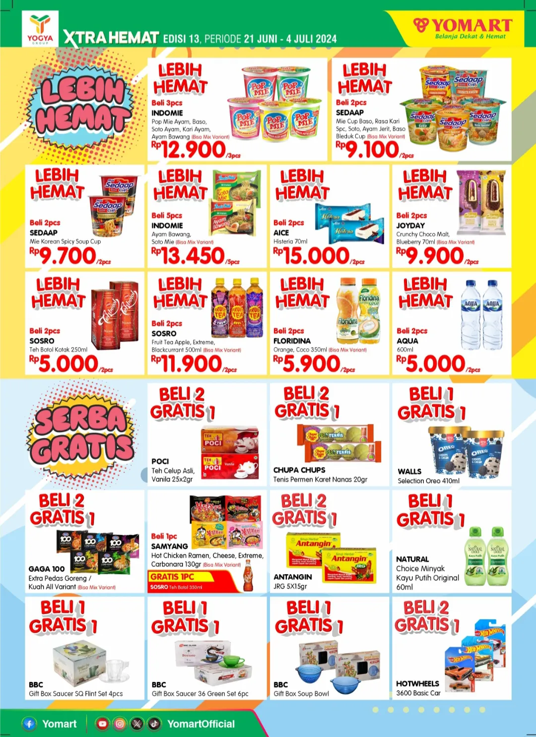 Promo Yomart Xtra Hemat edisi 13 yang berlangsung di tanggal 21 Juni – 4 Juli 2024