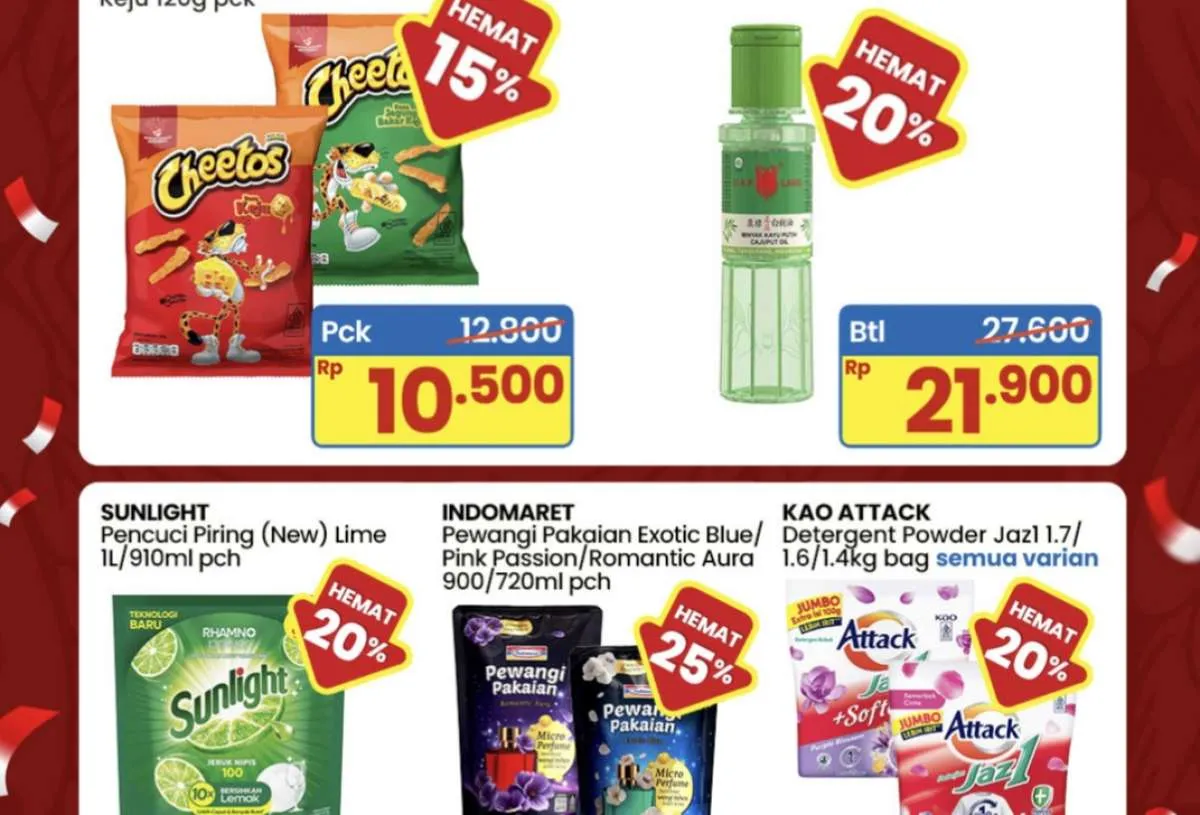 Promo JSM Indomaret 8-10 Agustus 2025, Sunlight-Attack Detergent Diskon 20%