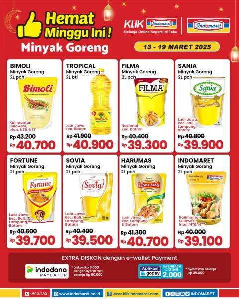 Promo Minyak Goreng di Indomaret Hemat Minggu Ini 13-19 Maret 2025