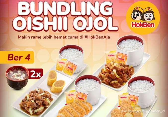 Hemat Maksimal! Promo HokBen Oishii Ojol Desember 2–4 Orang Mulai Rp 38.000-an
