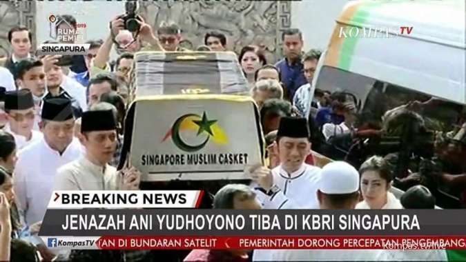 Jenazah Ani Yudhoyono akan tiba di Halim Perdanakusuma pukul 20.30 WIB