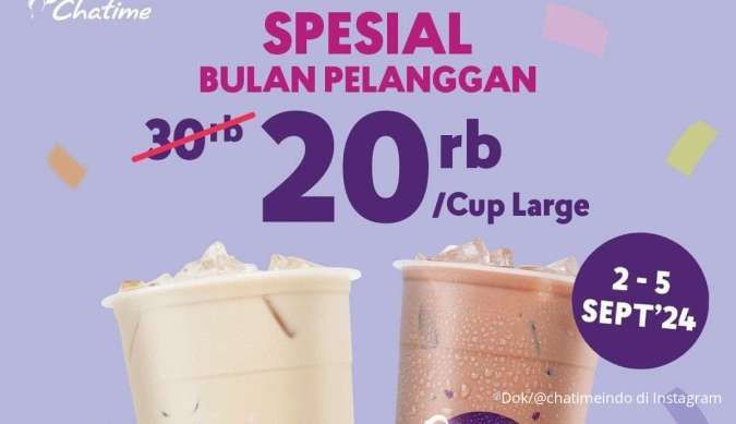 Daftar Promo Hari Pelanggan Nasional 2024 di Chatime dan RotiO Hari Ini, Apa Saja?