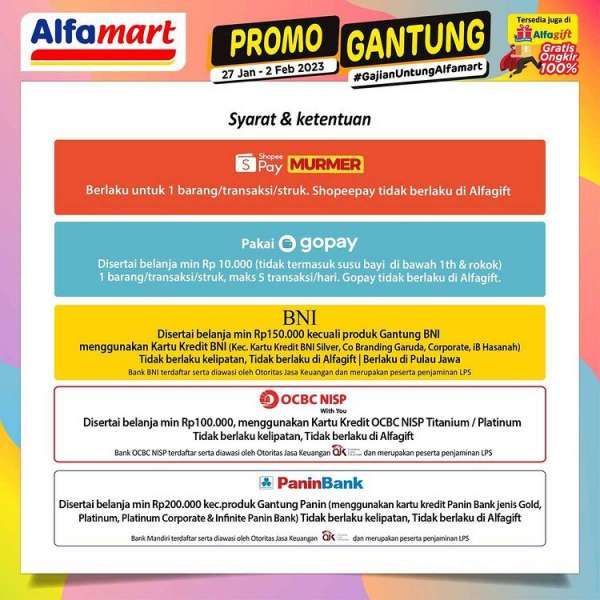 Katalog Harga Promo JSM Alfamart untuk Promo Gantung 27 Januari-2 Februari 2023